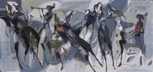 NURETTİN AKKAYA tarafından 2024 yılında 70x150 cm ölçülerinde Tuval üzeri yağlı boya tekniği ile yapılmıştır.