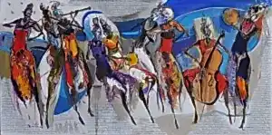 NURETTİN AKKAYA tarafından 2024 yılında 65x130 cm ölçülerinde Tuval üzeri yağlı boya tekniği ile yapılmıştır.