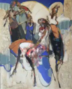 NURETTİN AKKAYA tarafından 2023 yılında 100x80 cm ölçülerinde Tuval üzeri yağlı boya tekniği ile yapılmıştır.