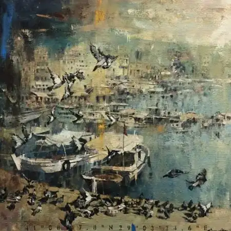 OSMAN AKÇA  tarafından 90x90 cm ölçülerinde Tuval üzeri yağlı boya tekniği ile yapılmıştır.