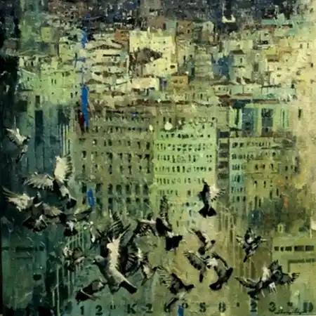 OSMAN AKÇA  tarafından 76x76 cm ölçülerinde Tuval üzeri yağlı boya tekniği ile yapılmıştır.