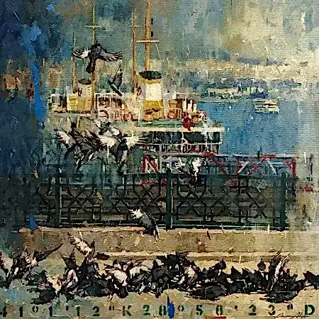 OSMAN AKÇA  tarafından 76x76 cm ölçülerinde Tuval üzeri yağlı boya tekniği ile yapılmıştır.