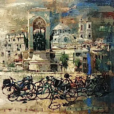 OSMAN AKÇA  tarafından 76x76 cm ölçülerinde Tuval üzeri yağlı boya tekniği ile yapılmıştır.