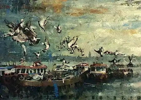 OSMAN AKÇA  tarafından 64x90 cm ölçülerinde Tuval üzeri yağlı boya tekniği ile yapılmıştır.