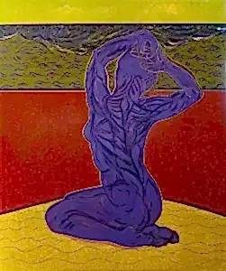 NECMETTİN ÖZLÜ tarafından 2017 yılında 120x100 cm ölçülerinde Tuval üzeri karışık teknik tekniği ile yapılmıştır.