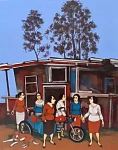 ORHAN UMUT tarafından 100x80 cm ölçülerinde Tuval üzeri akrilik boya tekniği ile yapılmıştır.