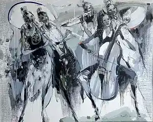 NURETTİN AKKAYA tarafından 120x150 cm ölçülerinde Tuval üzeri yağlı boya tekniği ile yapılmıştır.