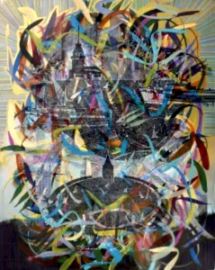 ENGİN KORKMAZ tarafından 100x80 cm ölçülerinde Tuval üzeri akrilik boya tekniği ile yapılmıştır.