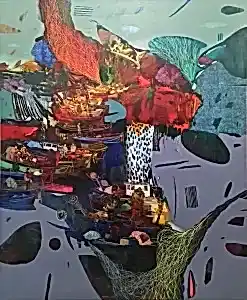 HAKAN ESMER tarafından 200x160 cm ölçülerinde Tuval üzeri yağlı boya tekniği ile yapılmıştır.