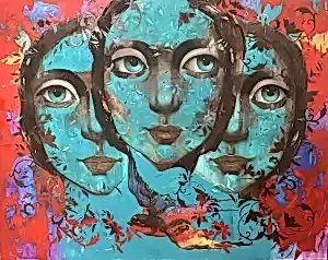 SEMA ÖCAL tarafından 150x190 cm ölçülerinde Tuval üzeri yağlı boya tekniği ile yapılmıştır.