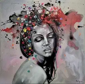 MEHMET SAKIZCI tarafından 100x100 cm ölçülerinde Tuval üzeri akrilik boya tekniği ile yapılmıştır.