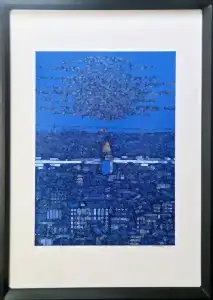 DEVRİM ERBİL tarafından 100x70 cm ölçülerinde Serigrafi tekniği ile yapılmıştır.