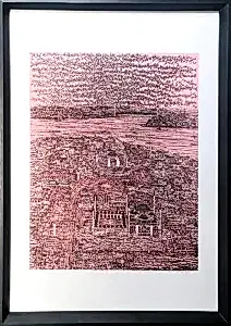 DEVRİM ERBİL tarafından 100x70 cm ölçülerinde Serigrafi tekniği ile yapılmıştır.