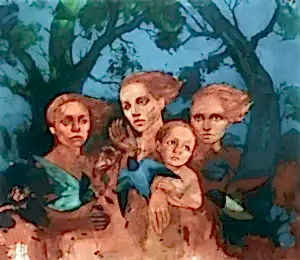 SEMA ÖCAL tarafından 2021 yılında 130x150 cm ölçülerinde Tuval üzeri yağlı boya tekniği ile yapılmıştır.