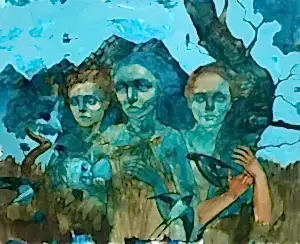 SEMA ÖCAL tarafından 2021 yılında 120x150 cm ölçülerinde Tuval üzeri yağlı boya tekniği ile yapılmıştır.