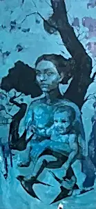 SEMA ÖCAL tarafından 2021 yılında 150x70 cm ölçülerinde Tuval üzeri yağlı boya tekniği ile yapılmıştır.