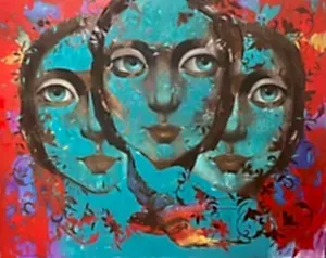 SEMA ÖCAL tarafından 2023 yılında 150x190 cm ölçülerinde Tuval üzeri yağlı boya tekniği ile yapılmıştır.