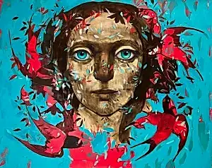 SEMA ÖCAL tarafından 2023 yılında 120x150 cm ölçülerinde Tuval üzeri yağlı boya tekniği ile yapılmıştır.