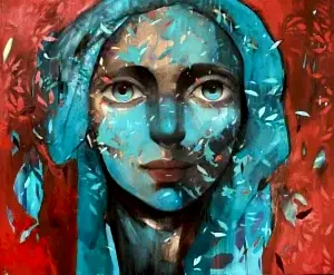 SEMA ÖCAL tarafından 2023 yılında 100x120 cm ölçülerinde Tuval üzeri yağlı boya tekniği ile yapılmıştır.