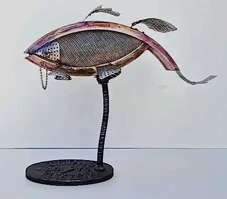 SERKAN ERKOÇ tarafından 2023 yılında 37x43x16 cm ölçülerinde Metal heykel tekniği ile yapılmıştır.