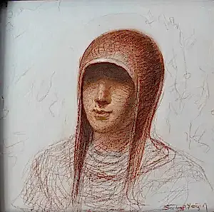 SERTAP YEĞİN tarafından 2017 yılında 30x30 cm ölçülerinde Tuval üzeri karışık teknik tekniği ile yapılmıştır.