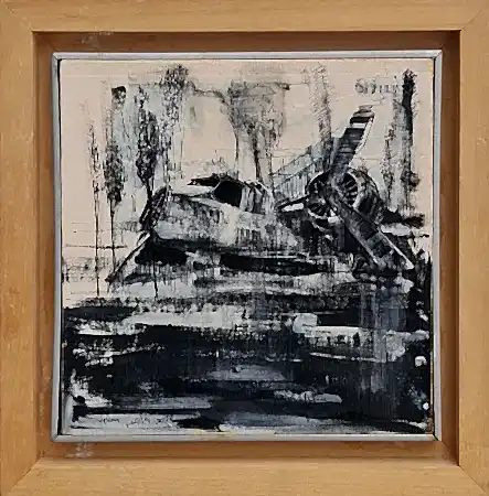 AYHAN ÇETİN tarafından 2020 yılında 20x20 cm ölçülerinde Tuval üzeri akrilik boya tekniği ile yapılmıştır.