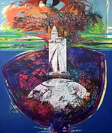 ENGİN KORKMAZ tarafından 2014 yılında 150x126 cm ölçülerinde Tuval üzeri akrilik boya tekniği ile yapılmıştır.