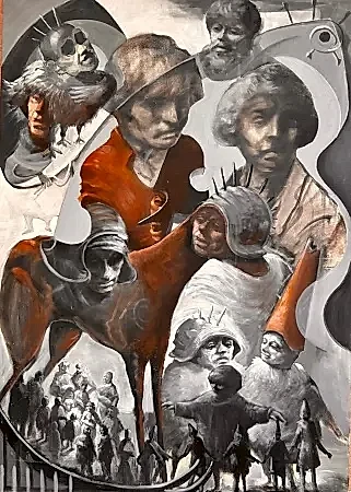 ÖMER KOÇAĞ tarafından 2015 yılında 140x100 cm ölçülerinde Tuval üzeri akrilik boya tekniği ile yapılmıştır.