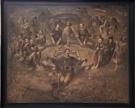 SERTAP YEĞİN tarafından 2026 yılında 200x250 cm ölçülerinde Tuval üzeri karışık teknik tekniği ile yapılmıştır.