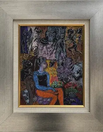 MUSTAFA AYAZ tarafından 2017 yılında 32x25 cm ölçülerinde Kağıt üzeri pastel boya tekniği ile yapılmıştır.