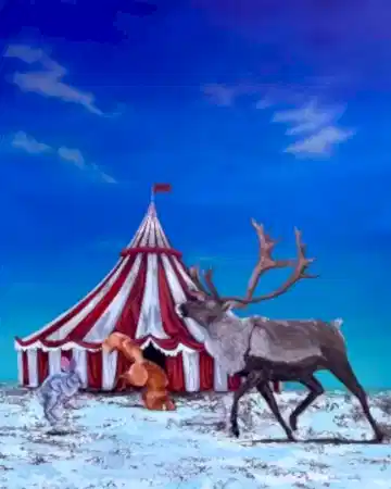 EMİRHAN CANDAN tarafından 2025 yılında 100x80 cm ölçülerinde Tuval üzeri akrilik boya tekniği ile yapılmıştır.