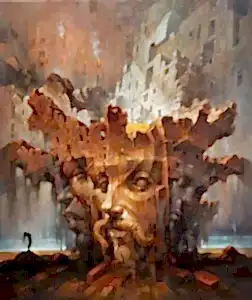 ADEM BAŞPINAR tarafından 2019 yılında 60x50 cm ölçülerinde Tuval üzeri akrilik boya tekniği ile yapılmıştır.