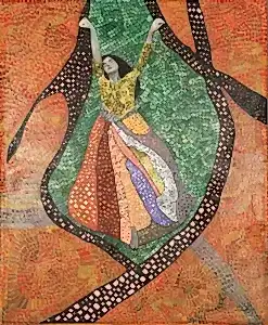 BİNNUR YÜCEBAŞ RUOCCO tarafından 60x50 cm ölçülerinde Tuval üzeri yağlı boya tekniği ile yapılmıştır.