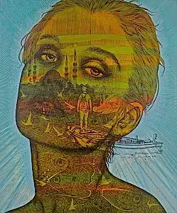 ENGİN KORKMAZ tarafından 2019 yılında 60x50 cm ölçülerinde Tuval üzeri akrilik boya tekniği ile yapılmıştır.