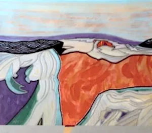 NECMETTİN ÖZLÜ tarafından 2019 yılında 50x60 cm ölçülerinde Tuval üzeri akrilik boya tekniği ile yapılmıştır.