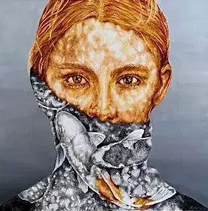 ILGIN ERDEM tarafından 2021 yılında 60x60 cm ölçülerinde Tuval üzeri yağlı boya tekniği ile yapılmıştır.