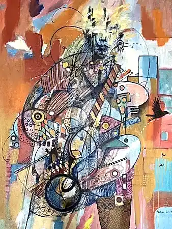 VOLKAN ÇOBAN tarafından 2026 yılında 120x90 cm ölçülerinde Tuval üzeri yağlı boya tekniği ile yapılmıştır.