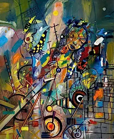 VOLKAN ÇOBAN tarafından 2026 yılında 110x90 cm ölçülerinde Tuval üzeri yağlı boya tekniği ile yapılmıştır.