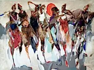 NURETTİN AKKAYA tarafından 2022 yılında 180x240 cm ölçülerinde Tuval üzeri yağlı boya tekniği ile yapılmıştır.