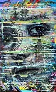 ENGİN KORKMAZ tarafından 2023 yılında 134x80 cm ölçülerinde Tuval üzeri akrilik boya tekniği ile yapılmıştır.