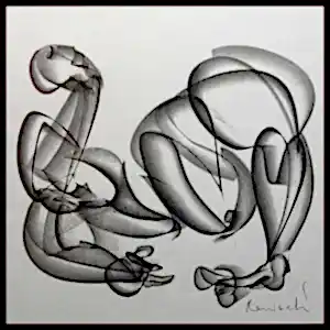 ALİ HERİSCHİ tarafından 2020 yılında 40x40 cm ölçülerinde Kağıt üzeri füzen tekniği ile yapılmıştır.