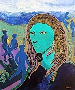 NECMETTİN ÖZLÜ tarafından 60x50 cm ölçülerinde Tuval üzeri akrilik boya tekniği ile yapılmıştır.