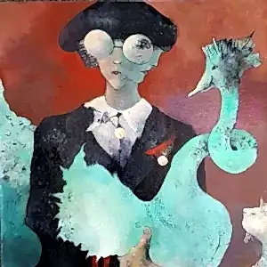 EROL PELİOĞLU tarafından 2021 yılında 60x60 cm ölçülerinde Tuval üzeri yağlı boya tekniği ile yapılmıştır.