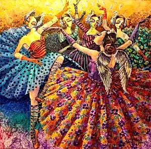 DERYA YILDIZ tarafından 2021 yılında 60x60 cm ölçülerinde Tuval üzeri yağlı boya tekniği ile yapılmıştır.