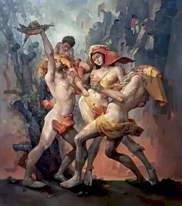 ADEM BAŞPINAR tarafından 2021 yılında 150x130 cm ölçülerinde Tuval üzeri yağlı boya tekniği ile yapılmıştır.