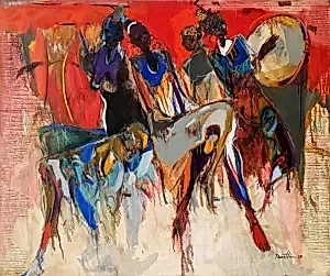 NURETTİN AKKAYA tarafından 2020 yılında 120x150 cm ölçülerinde Tuval üzeri yağlı boya tekniği ile yapılmıştır.