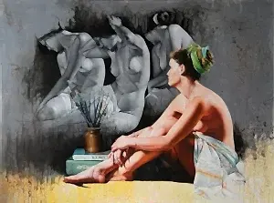 HASAN SAYGIN tarafından 2012 yılında 97x130 cm ölçülerinde Tuval üzeri yağlı boya tekniği ile yapılmıştır.