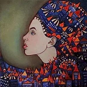 BİNNUR YÜCEBAŞ RUOCCO tarafından 2021 yılında 40x40 cm ölçülerinde Tuval üzeri yağlı boya tekniği ile yapılmıştır.