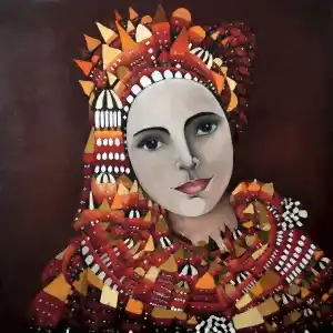 BİNNUR YÜCEBAŞ RUOCCO tarafından 2021 yılında 40x40 cm ölçülerinde Tuval üzeri yağlı boya tekniği ile yapılmıştır.