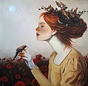 ZEKİYE AKALIN tarafından 2025 yılında 80x80 cm ölçülerinde Tuval üzeri yağlı boya tekniği ile yapılmıştır.